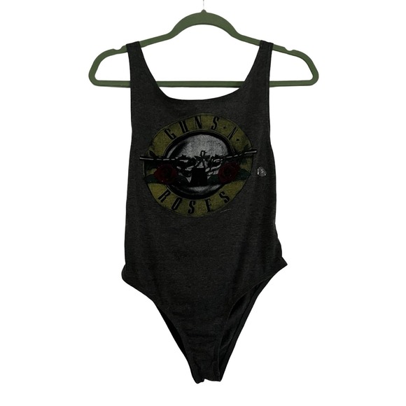 Daydreamer Tops - Day Daydreamer Guns N Roses Graphic Bodysuit Metal Rock Grunge Y2K 90s Small New